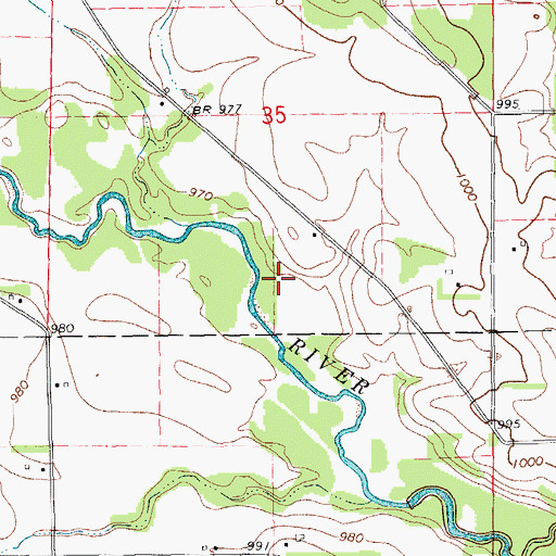 Topographic Map of Mount Hope Post Office (historical), IA