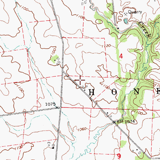 Topographic Map of York Post Office (historical), IA