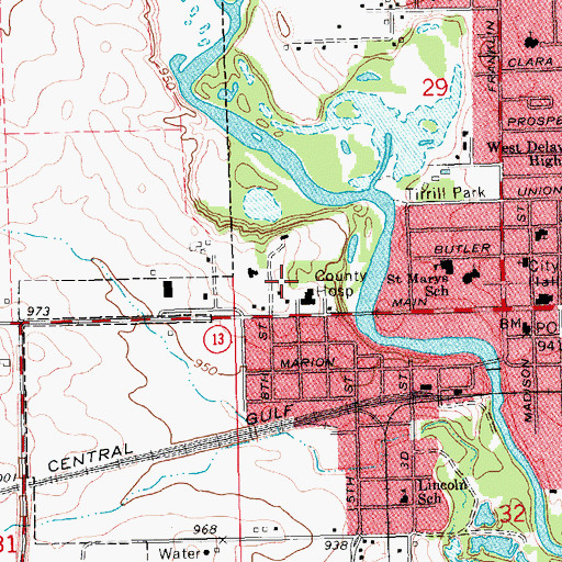 Topographic Map of Strawberry Point Medical Center, IA