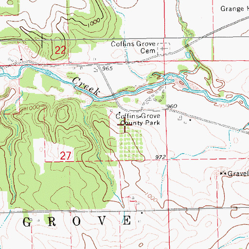 Topographic Map of Coffin's Grove Stagecoach House (historical), IA