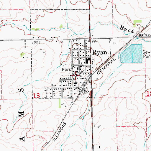Topographic Map of Peace Lutheran Church, IA