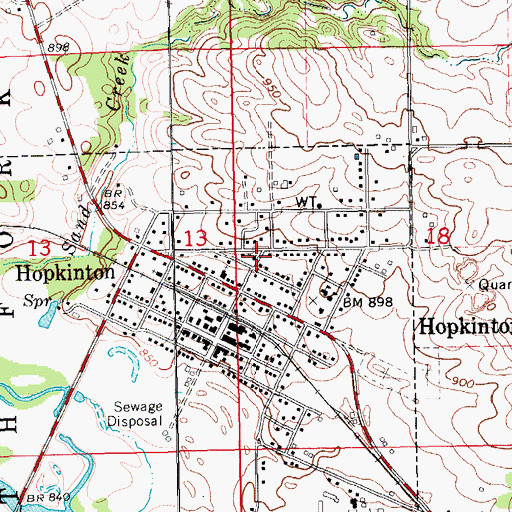 Topographic Map of United Methodist Church, IA