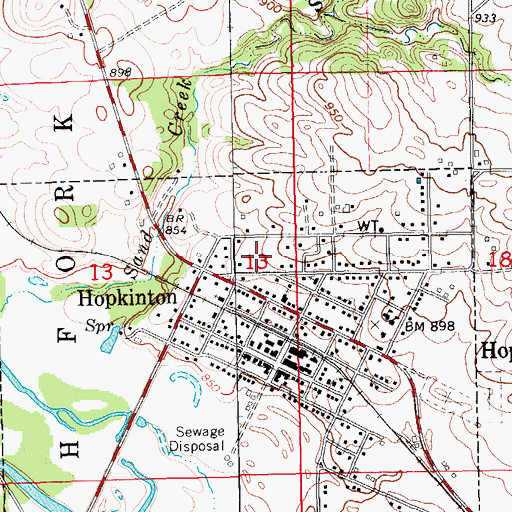 Topographic Map of Johnston Elementary School, IA