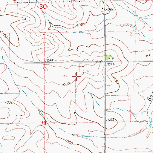Topographic Map of Stanger Farm Cemetery, IA