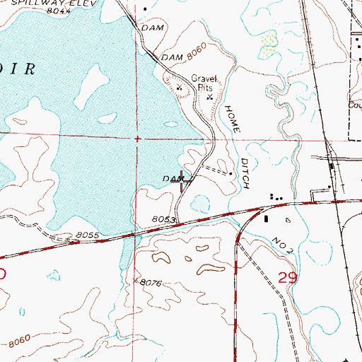 Topographic Map of Walden Dam, CO