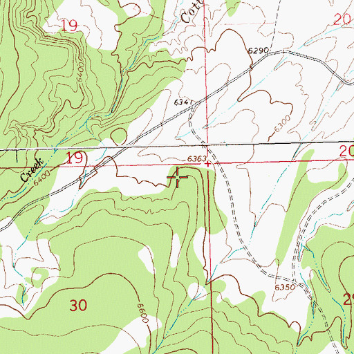Topographic Map of Cove Dam, CO