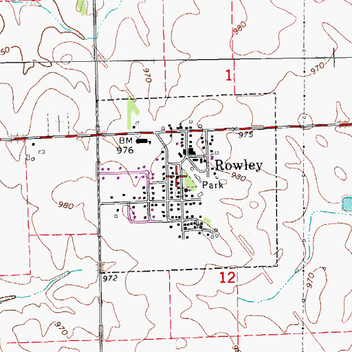 Topographic Map of First Presbyterian Church, IA