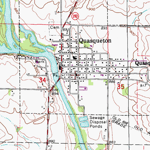 Topographic Map of Union Protestant Community Church, IA