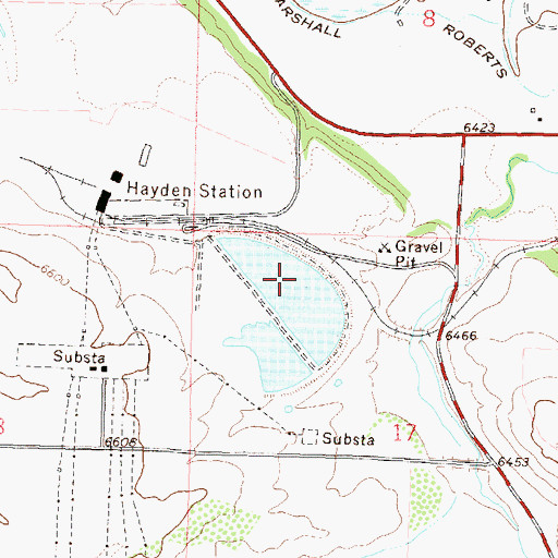 Topographic Map of Hayden Station Ash Dam, CO