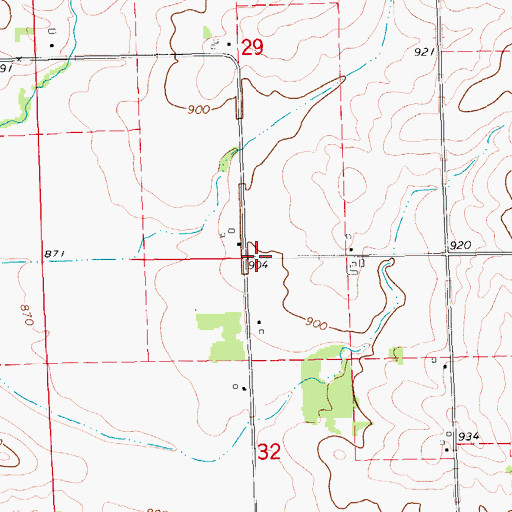 Topographic Map of Atlanta Post Office (historical), IA