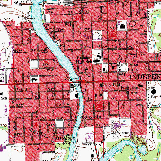 Topographic Map of Wapsipinicon Mill (historical), IA