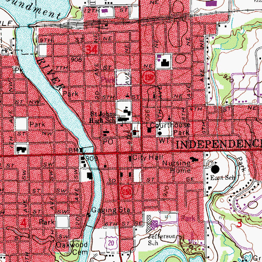 Topographic Map of Saint John's Catholic Church, IA