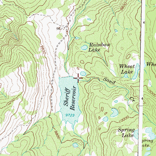 Topographic Map of Sheriff Dam, CO