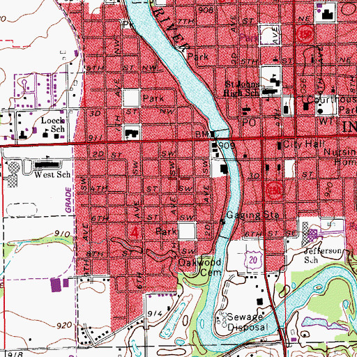 Topographic Map of The Church of Jesus Christ of Latter Day Saints, IA