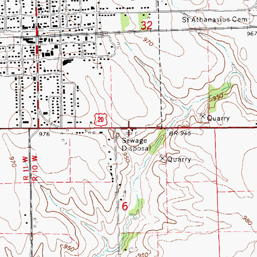 Topographic Map of Midway Trailer Court, IA