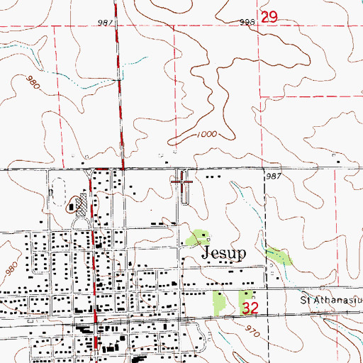 Topographic Map of North Street Mobile Home Park, IA