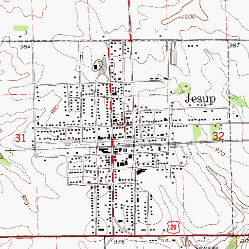 Topographic Map of First Conservative Baptist Church, IA