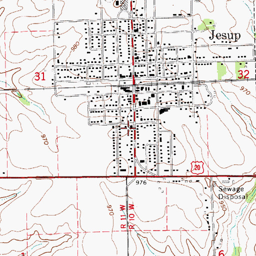 Topographic Map of American Lutheran Church, IA