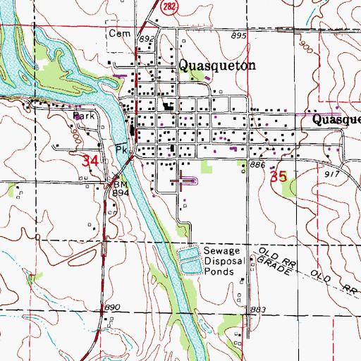 Topographic Map of Ben Haven Mobile Home Park, IA