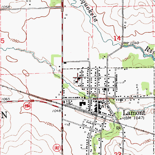 Topographic Map of Saint Mary's Catholic Church, IA