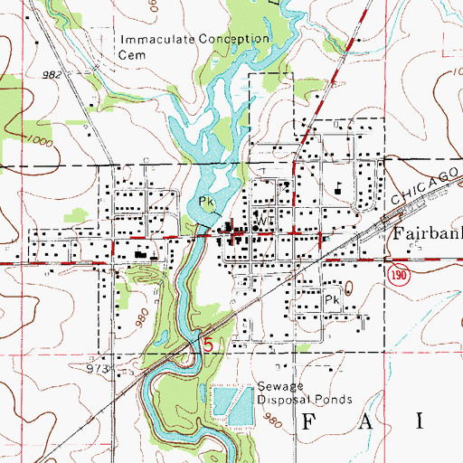 Topographic Map of Lord of the Harvest Lutheran Church, IA