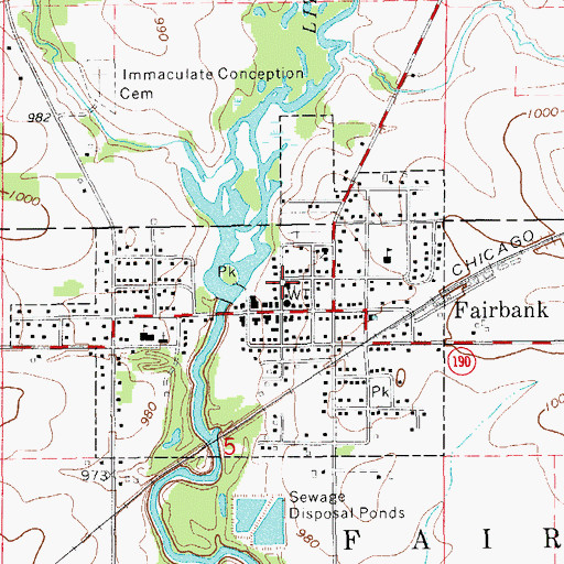Topographic Map of United Methodist Church, IA