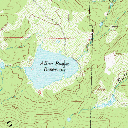 Topographic Map of Allen Basin Dam, CO