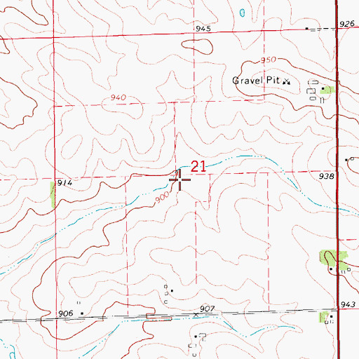 Topographic Map of Clayton Cemetery, IA