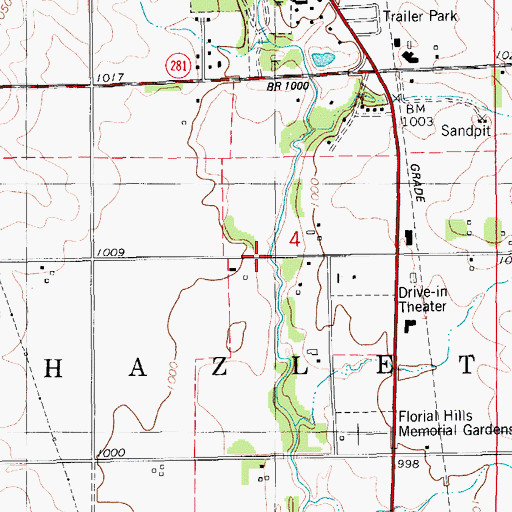 Topographic Map of Otter Creek Bridge, IA
