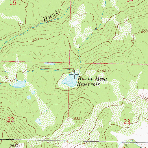 Topographic Map of Burnt Mesa Dam, CO