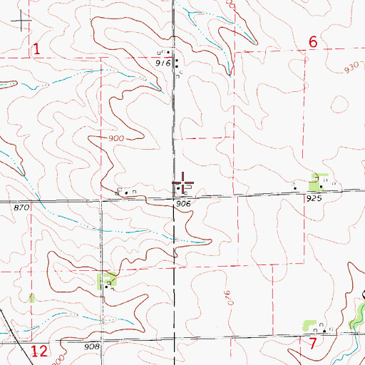 Topographic Map of Polk Township Wildlife Area, IA