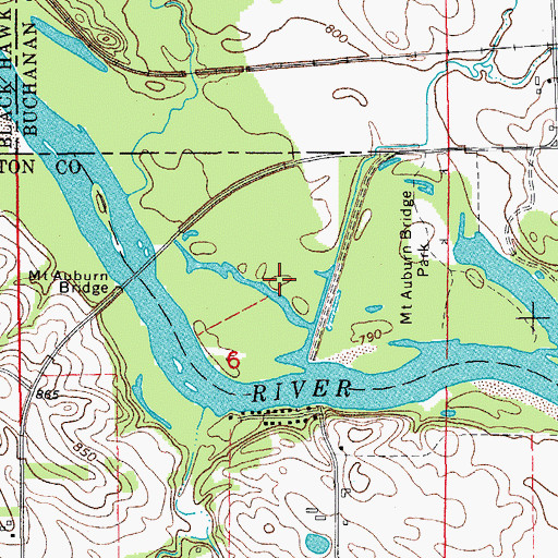Topographic Map of Winegar Lake - Tobin Area, IA
