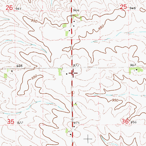 Topographic Map of Big Grove Wildlife Area, IA