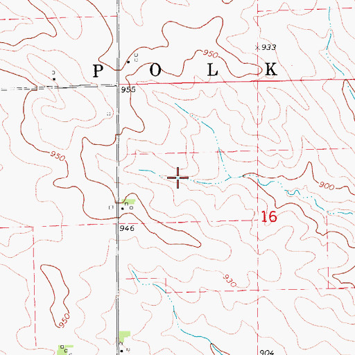 Topographic Map of Likins Post Office (historical), IA