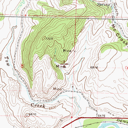 Topographic Map of Fish Creek Dam, CO