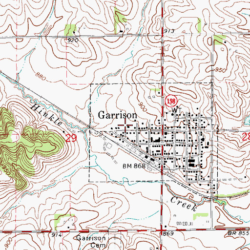 Topographic Map of Fellowship Brethren Church, IA