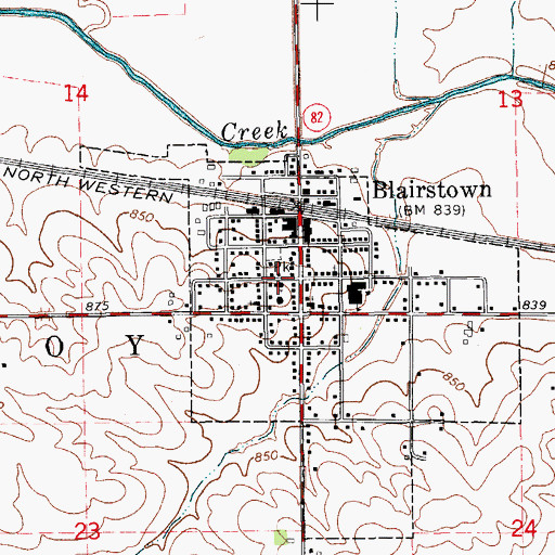 Topographic Map of Calvary United Methodist Church, IA