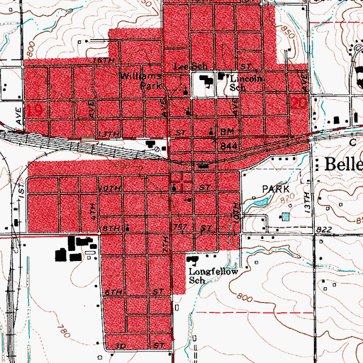 Topographic Map of Saint Luke's Physicians Clinic, IA