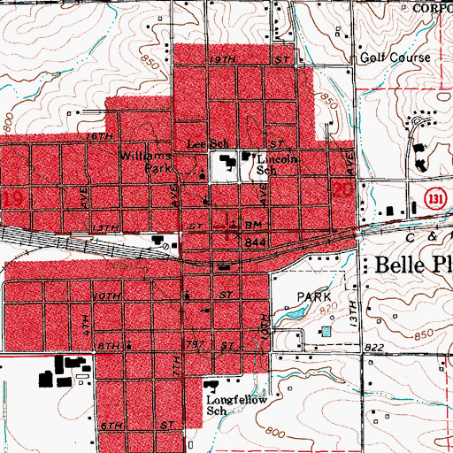 Topographic Map of Saint Michael Church, IA