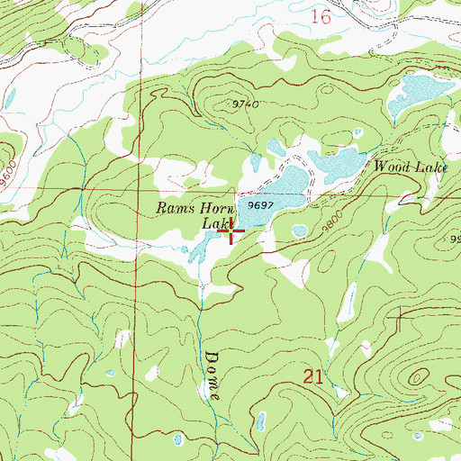 Topographic Map of Rams Horn Dam, CO