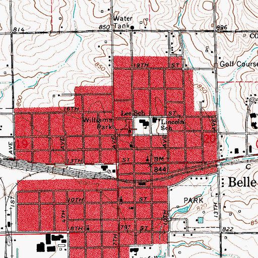 Topographic Map of United Methodist Church of Christ, IA