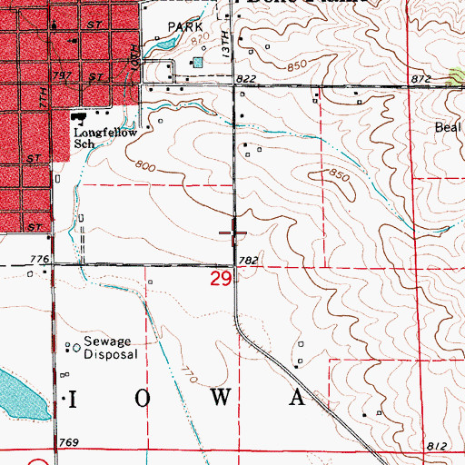Topographic Map of Faith Baptist Church, IA