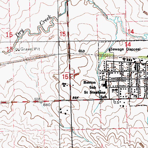 Topographic Map of Country Aire Home Park, IA