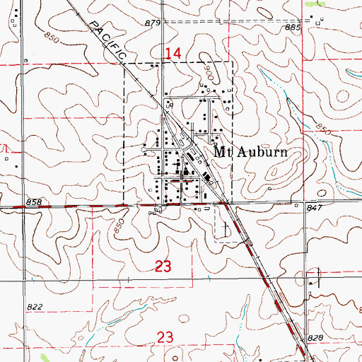 Topographic Map of Methodist Church, IA