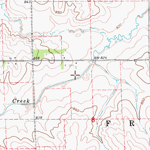 Topographic Map of Fix Cemetery, IA
