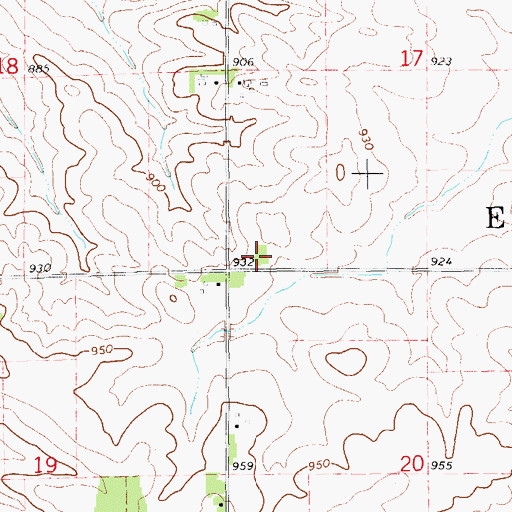 Topographic Map of Bellar Cemetery, IA