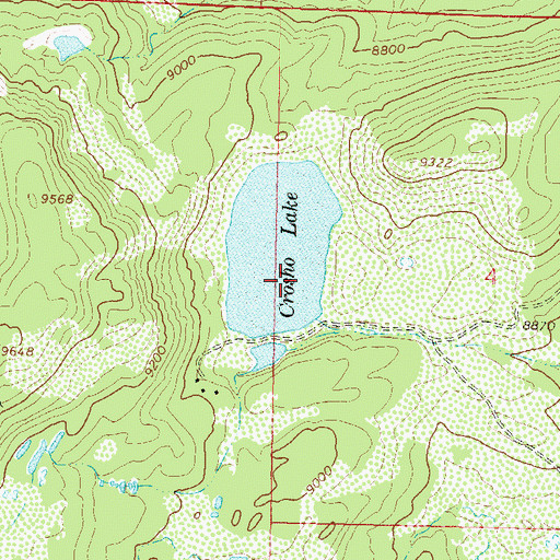 Topographic Map of Simon Reservoir Number 1, CO