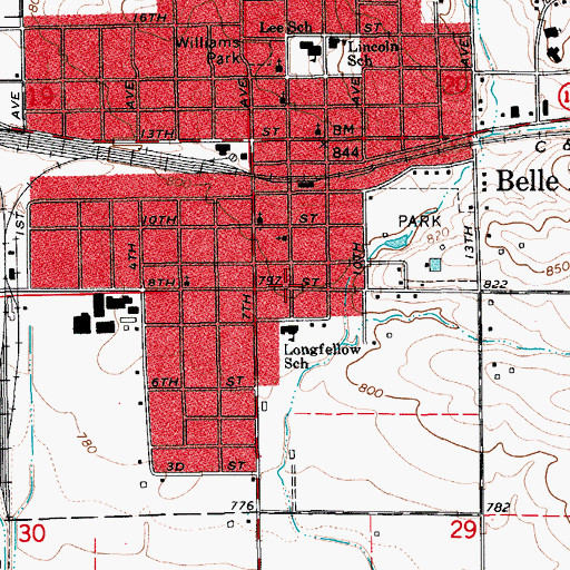 Topographic Map of Old Jumbo Well Historical Marker, IA