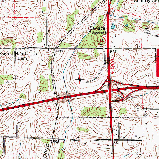Topographic Map of International Wrestling Institute and Museum, IA