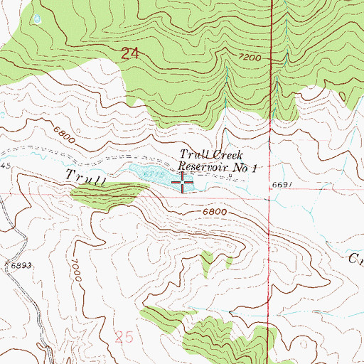 Topographic Map of Trull Creek Number 1 Dam, CO